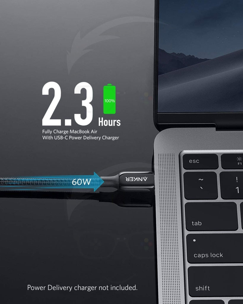 Anker PowerLine + III USB-C to USB-C 2.0 Cable 3ft / 0.9m Anker PowerLine + III USB-C to USB-C 2.0 Cable 3ft / 0.9m